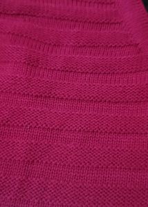 Burgundy &amp; White Striped Sweater