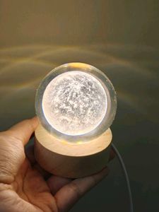 🆕 3D Galaxy Crystal Ball Night With Base