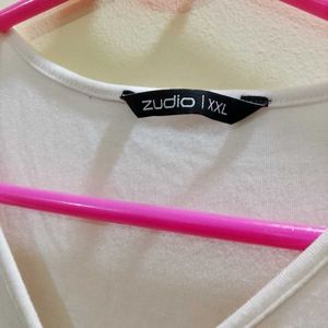 White Ruffle Sleeve Top