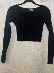 H&M By DIVIDED Black Long Sleeve Top