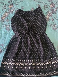 Black & White Print Mini Dress