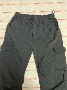 Black Wide Leg Cargo Pants XS-M