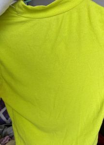 Neon Green Ribbed Top
