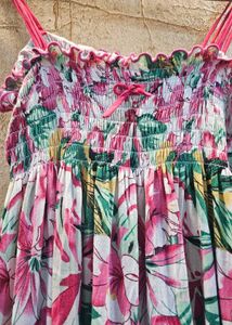 &#34;🌸 Tropical Floral Maxi Dress – Perfect for Beach