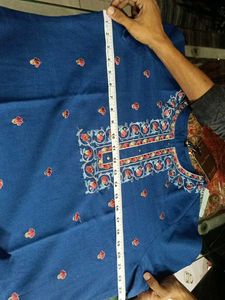 Embroidered Blue Salwar Kameez Set