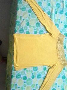 Yellow Short Top Used Once, Twice