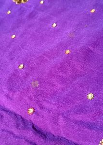 Purple Embroidered Saree💜/Free Blouse