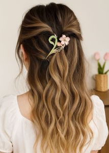 Korean Floral Hair Claw Clip