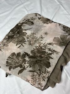 Charcoal Grey Georgette Gotta Patti Saree