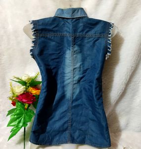 Denim Sleeveless Top