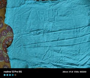 Embroidered Kurti Top - Light Blue