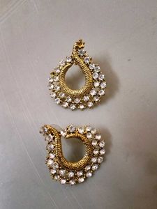Statement Gold &amp; Crystal Earrings