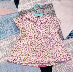 Floral Baby Dress with Lace Detail