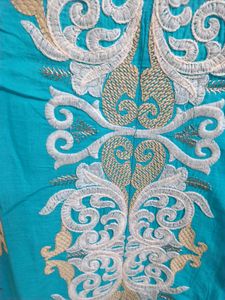 Blue Embroidered Suit Set
