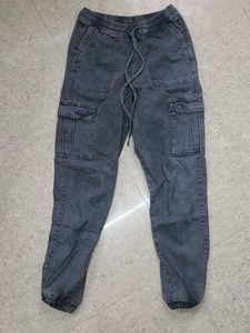 Acid Wash Cargo Joggers