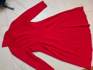 Red Dress with Blazer Detail