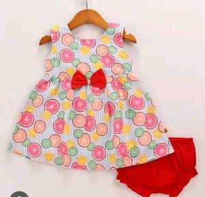Cute Citrus Print Dress Set
