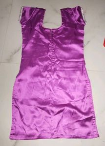 Purple Embellished Kurti/Kurta