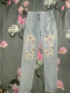 Cute Floral Jeans