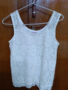 White Lace Tank Top