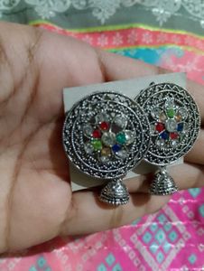 Set Of 1 Silver Earrings+ Hoop Earrings 💞