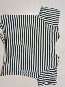 Striped Tie-Front Top