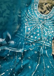 Teal Embellished Ethnic Gown only worn one time
