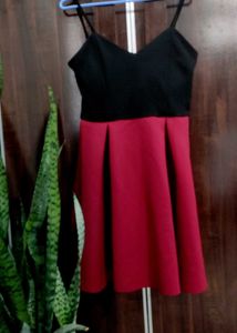 Black & Red Wine Dress