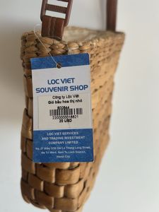 Woven Crossbody Bag with Flowers