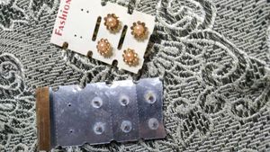 Vintage Floral Stud Earring Set