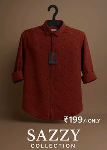 Stylish Maroon Printed Shirt