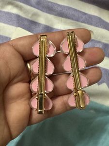 Pink Heart Hair Clips