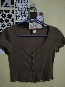 Cute Brown Crop Top from H&M