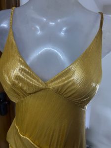 Elegant Gold Maxi Dress