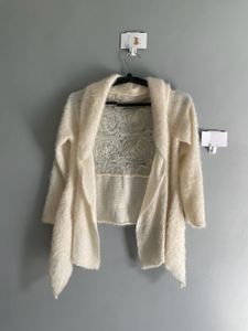 Cream Floral Lace Cardigan