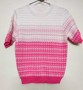 Pink Ombre Knit Top