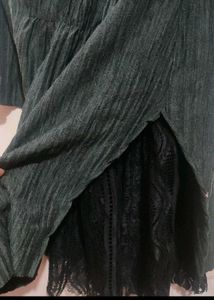 Charcoal Color Winter Dress For 36 Bust