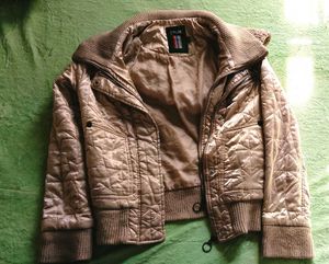 Beige Quilted Jacket