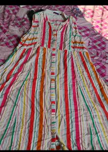 Striped Sleeveless Dress Set Of 2