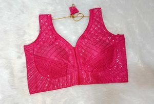 Hot Pink Embellished Blouse