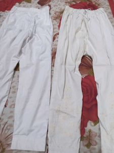 White Cotton Trauser