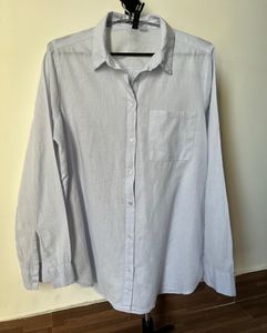 H&amp;M Linen Oversized Button Down Shirt