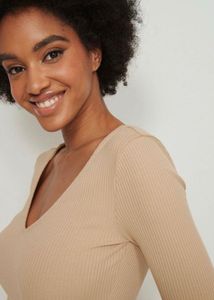 Elegant Beige Long Sleeve Top