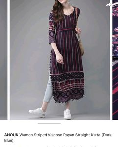 Anouk Women Viscose Rayon Straight Kurta