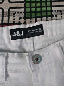 White Straight Fit Jeans