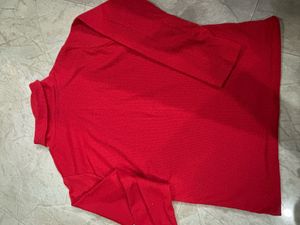 Red Full Sleeves Top