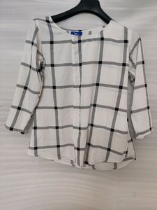 White Top With Black Checks