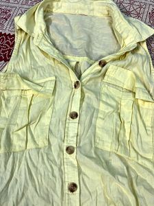 Yellow Sleeveless Top