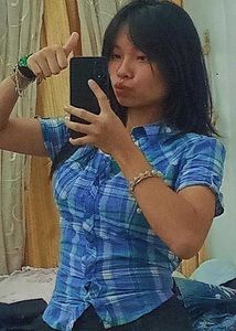 Blue Plaid Button-Up Top