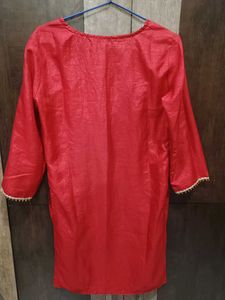Red printed Kurti
